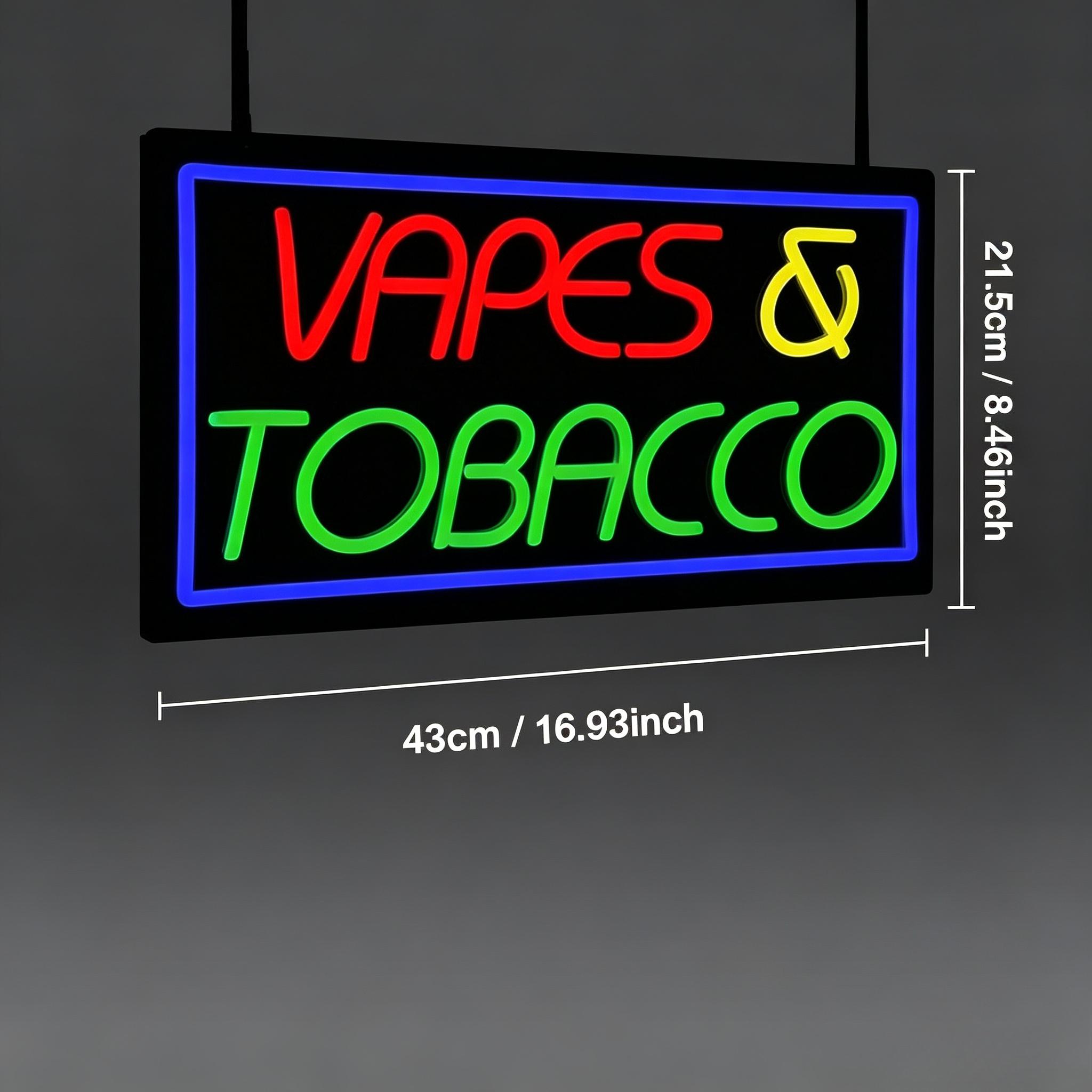 لافتة نيون للتبغ والفياب، تعمل - مراجعة Vaping Store وسعره
